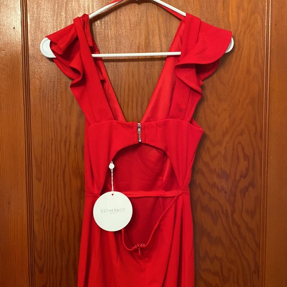 Red cocktail dress NWT Saints & Secrets xs/s - Picture 3 of 4